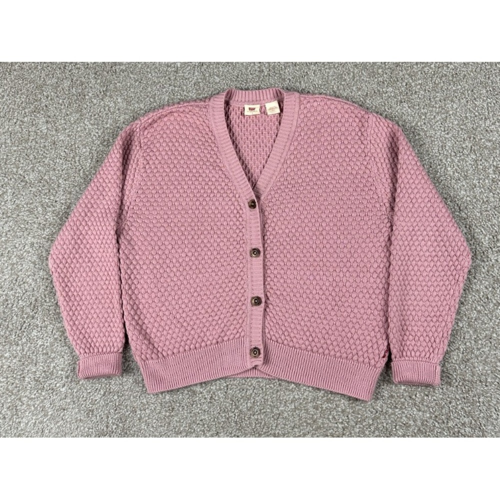 Levi's Dusty Rose Knit Button Cardigan